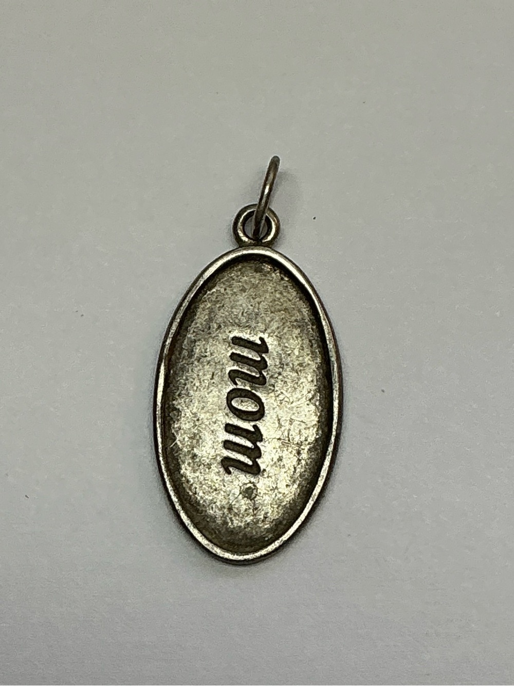Stella & Dot Sterling Silver 'Mom' Oval Pendant Charm - Women Jewelry